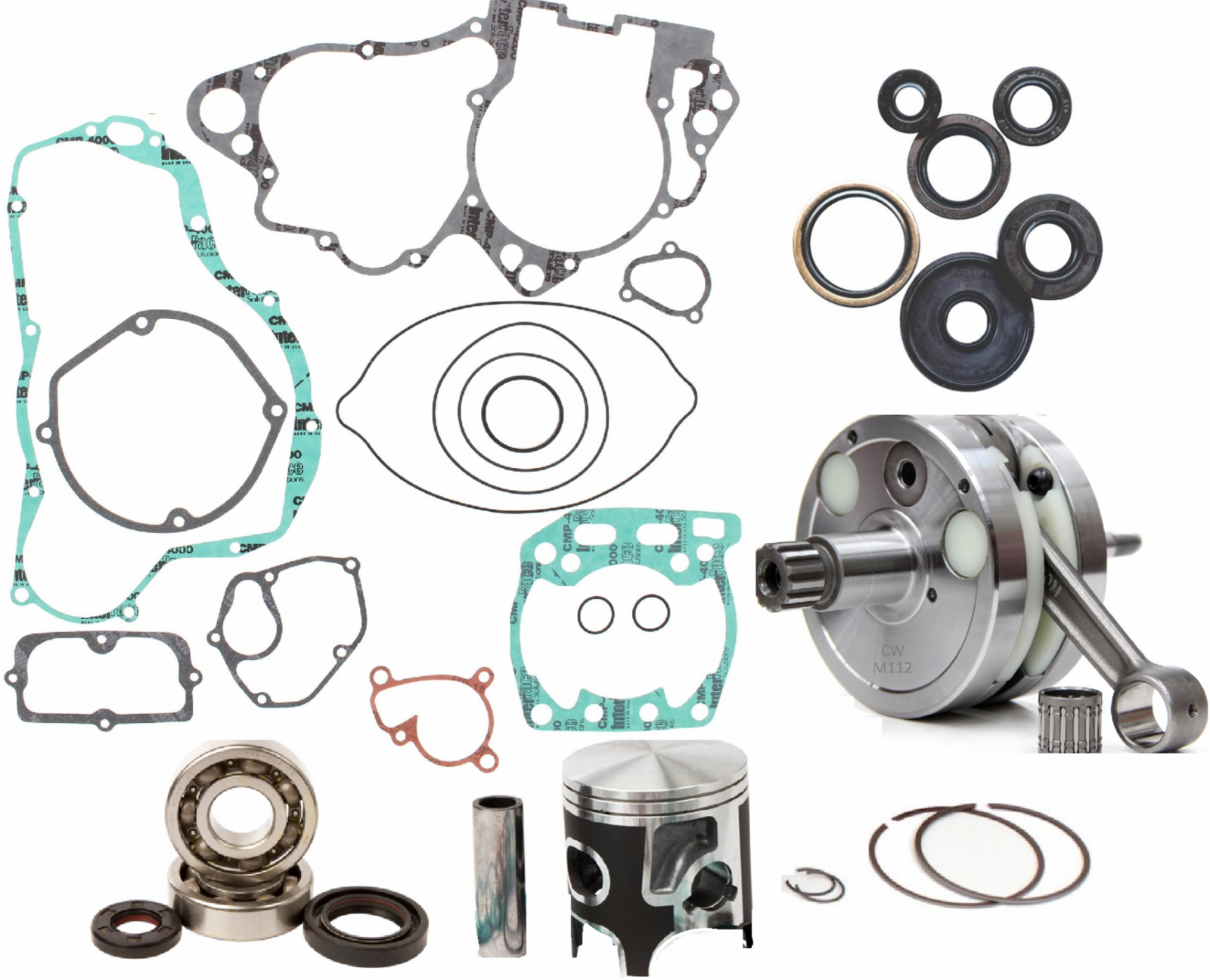 Suzuki RM250 03-04 Complete Engine Rebuild Kit (66.37MM Piston)