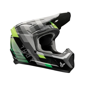 THOR S27 HELMET MX FLEET CAMBER BLACK/GREEN YOUTH 