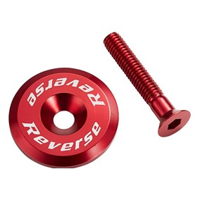 Stem Cap with screw Red