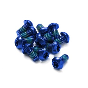 Brake Disc Rotor Bolt Set 12 pcs. M5 x 10 mm Blue