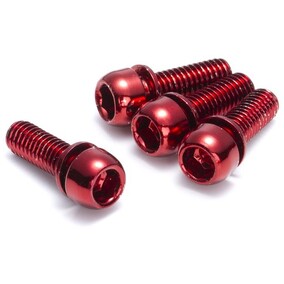 Brake Disc Brake Bolt Set 4 pcs. M6 x 18mm Red