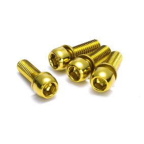 Brake Disc Brake Bolt Set 4 pcs. M6 x 18mm Gold