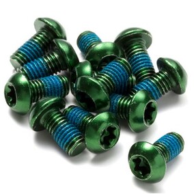 Brake Disc Rotor Bolt Set 12 pcs. M5 x 10 mm Green
