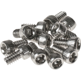 REVERSE 12x Steel Pedal Pins US Size, Small 9mm for Escape Pro + Black ONE + Base (Silver)