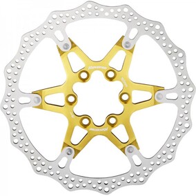 Brake Disc Rotor AL/Steel 160mm Gold