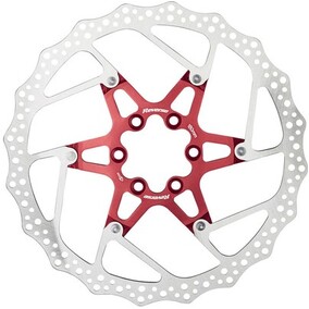 Brake Disc Rotor AL/Steel 180mm Red