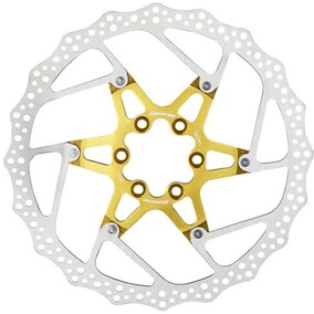 Brake Disc Rotor AL/Steel 180mm Gold