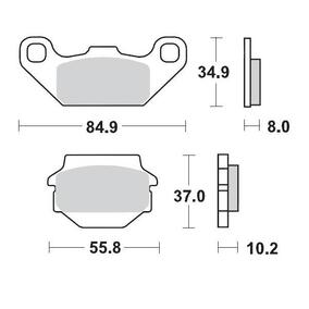 Moto-Master Kawasaki Suzuki Quads Pro Sintered Brake Pads