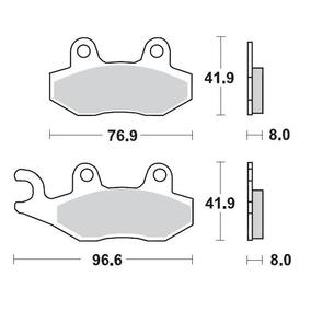 Moto-Master Pro Sintered Bombardier Can Am Maverick Yamaha Raptor, Husqvarna, Suzuki Quad Brake Pads