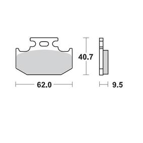 Moto-Master Suzuki DR650 RM 125 RM250 RMX 250 Yamaha YZ WRF400 Pro Sintered Rear Brake Pad
