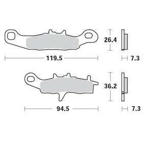 Moto-Master Husqvarna SM610 Kawasaki KX80 KX100 KX112 Suzuki RM85 Pro Sintered Front Left Brake Pads