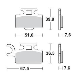 Moto-Master Kawasaki KX65 00-23 Suzuki RM65 03-05 Racing Series Front Left Brake Pads