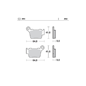 Moto-Master KTM Husaberg Husqvarna GasGas Sherco SWM Nitro Rear Brake Pads