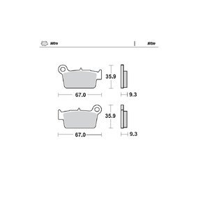 Moto-Master Gas Gas Kawasaki Suzuki Yamaha Beta Nitro Rear Brake Pads