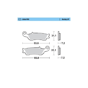 BRAKE PADS REAR MOTO MASTER RACING GP