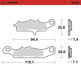 Moto-Master Kawasaki KFX Suzuki LT-V 700 Quad Front Brake Pads