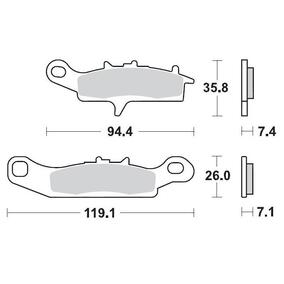 Moto Master Kawasaki KVF650 Brute Force 05-13, KVF650 Prairie 01-03 Brake Pads