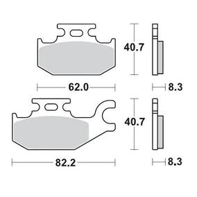 Moto-Master Suzuki LT-A700 LT-A750 Pro Sintered Racing Front Right Brake Pads