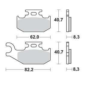 Moto-Master Suzuki LT-A 450-750 Quad Racing Series Front Left Brake Pads