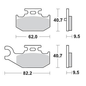 Moto-Master Yamaha YXR 450 2006 RHINO 660 05-07 YFM 700 Raptor 06-12 Rear Brake Pads