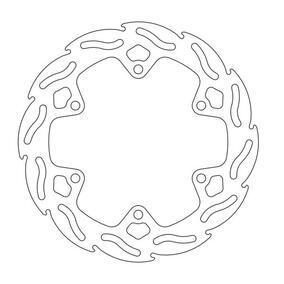 Moto-Master Yamaha YZF R6 99-02 R1 02-03 Flame Series Rear Brake Disc