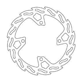 Moto-Master Kawasaki KX250F 2020 KX450F 19-23 Flame Rear Brake Disc