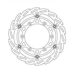 Moto-Master Kawasaki Suzuki Yamaha Oversized 270mm Flame Front Brake Disc