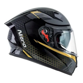 NITRO N501 HELMET GUNMETAL GOLD