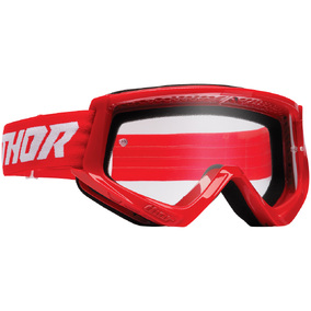 THOR MX S22 Combat Racer Goggles Red/White