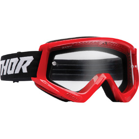 THOR MX S22 Youth Combat Goggles Red/Black