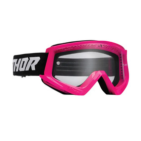 THOR MX Youth Combat Goggles Fluro Pink/Black