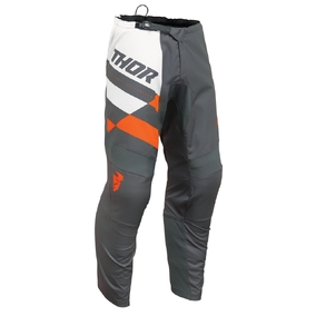 THOR MX PANTS SECTOR YOUTH CHECKER CHARCOAL/ORANGE SIZE 18