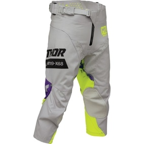 THOR MX YOUTH LAUNCHMODE BLEACH PANTS GRAY/ACID