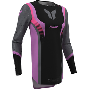 THOR MX WOMENS SPORTMODE VELOCITY JERSEY BLK/ORCHID