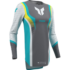 THOR MX WOMENS SPORTMODE VELOCITY JERSEY GREY/AQUA 