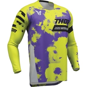 THOR MX YOUTH LAUNCHMODE BLEACH JERSEY GRAY/ACID 
