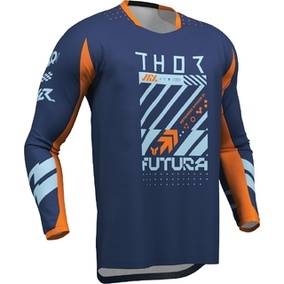 THOR MX YOUTH LAUNCHMODE FUTURA JERSEY NAVY/ORANGE
