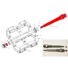 Axle Set for Escape Pedal 