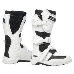 THOR MX BOOTS BLITZ XR YOUTH WH/BK SIZE 6