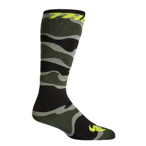 SOCKS THOR MX CAMO GREEN/ACID SIZE 10-13 