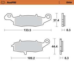Moto-Master Kawasaki Suzuki Road Pro Sintered Front Right Brake Pads