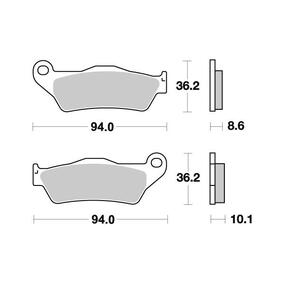 BRAKE PAD MOTO MASTER SINTERED REAR BMW R850GS 96-00 R1100GS 93-00 R1100RT 94-01 R1150GS 98-05