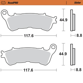 Moto-Master Honda CBF CBR VFR NT NC Sinter Pro Road Front Brake Pads