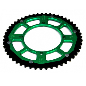 MX Pro Kawasaki Green Steel/Alloy Dual Drive Rear Sprocket