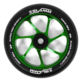 Slamm 110mm Team Wheel Black/Green 110mm