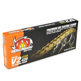 Moto-Master 420 V2 Lightweight Non-Sealed Gold Chain 130 Link