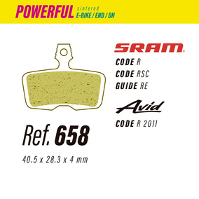 Less Brakes SRAM Avid Powerful 658 Brake Pads