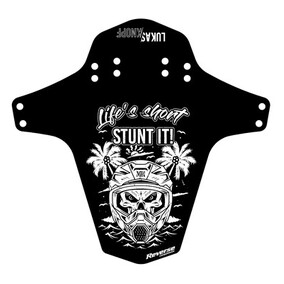 Mudguard MTB Bike Lukas Knopf Stunt it Black White