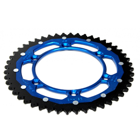 MX Pro Suzuki RM80-85 86-23 Yamaha YZ80-85 93-23 Blue Steel/Alloy Dual Drive Rear Sprocket