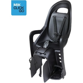 Polisport Groovy MIK‑HD Rear Bicycle Seat – Black/Dark Grey (Up to 22 kg)